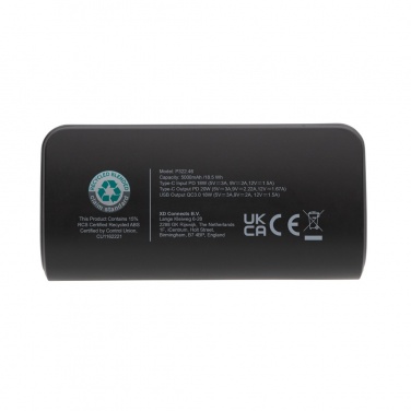 Logo trade advertising products image of: FlashCharge RCS rplastic 5000 mah fast charge powerbank
