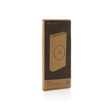 Logo trade business gifts image of: Terra RCS recycled 18W aluminium 10000 powerbank 10W