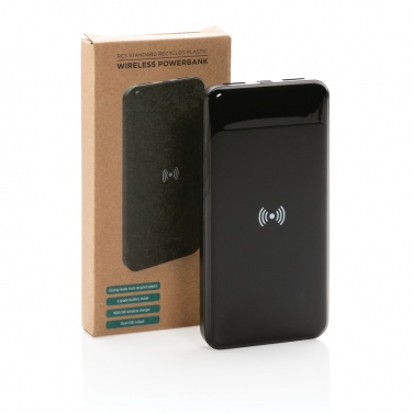Logo trade promotional products picture of: RCS standard recycled plastic wireless powerbank