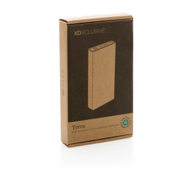 Logo trade advertising products image of: Terra RCS recycled aluminium powerbank 5.000 mAh