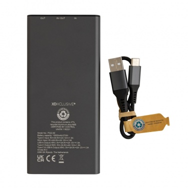 Logotrade promotional merchandise photo of: Terra RCS recycled 18W aluminium powerbank 10.000 mAh