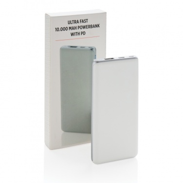 Logo trade corporate gifts image of: Ultra fast 10.000 mAh powerbank with PD