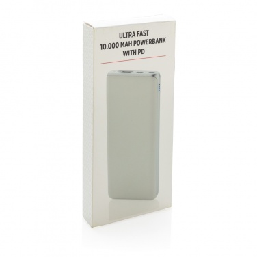 Logo trade promotional item photo of: Ultra fast 10.000 mAh powerbank with PD