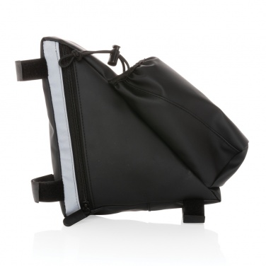 Logo trade advertising products image of: PU high visibility bike frame bag with bottle holder