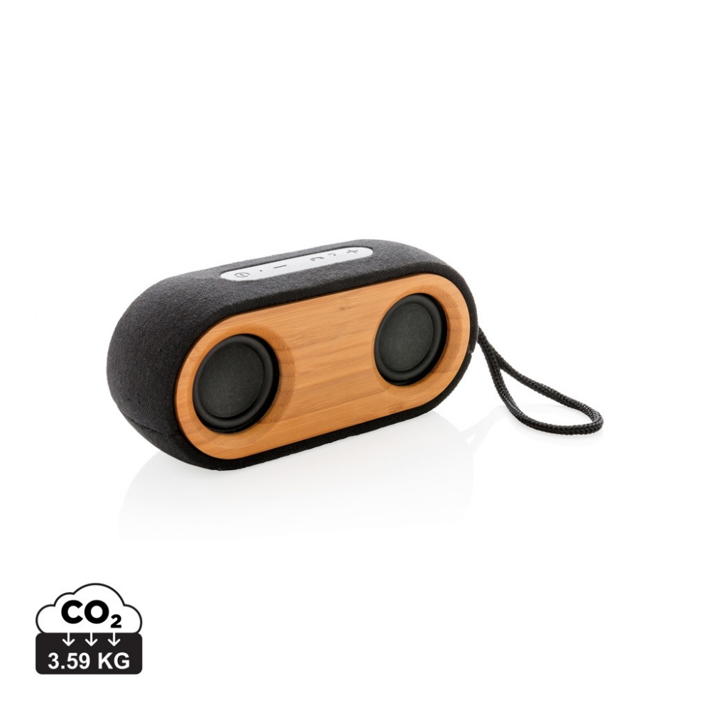 Logotrade corporate gift image of: Bamboo X double speaker