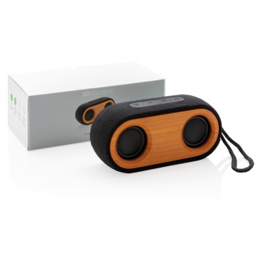 Logotrade promotional product picture of: Bamboo X double speaker