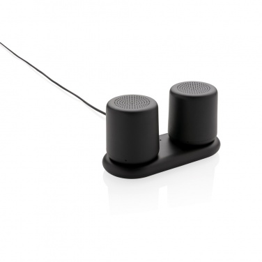 Logo trade promotional gift photo of: Double induction charging speaker