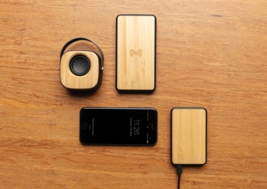 Logo trade business gift photo of: Bamboo 3W Wireless Fashion Speaker