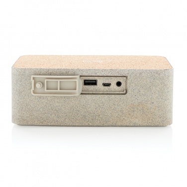 Logo trade promotional gifts image of: Wheatstraw wireless charging speaker