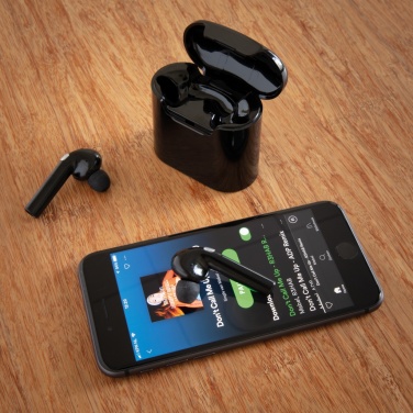 Logo trade promotional gifts picture of: Liberty wireless earbuds in charging case