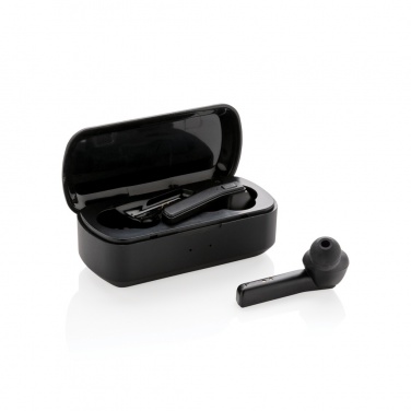 Logo trade promotional merchandise picture of: Free Flow TWS earbuds in charging case