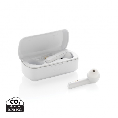 Logo trade corporate gifts image of: Free Flow TWS earbuds in charging case