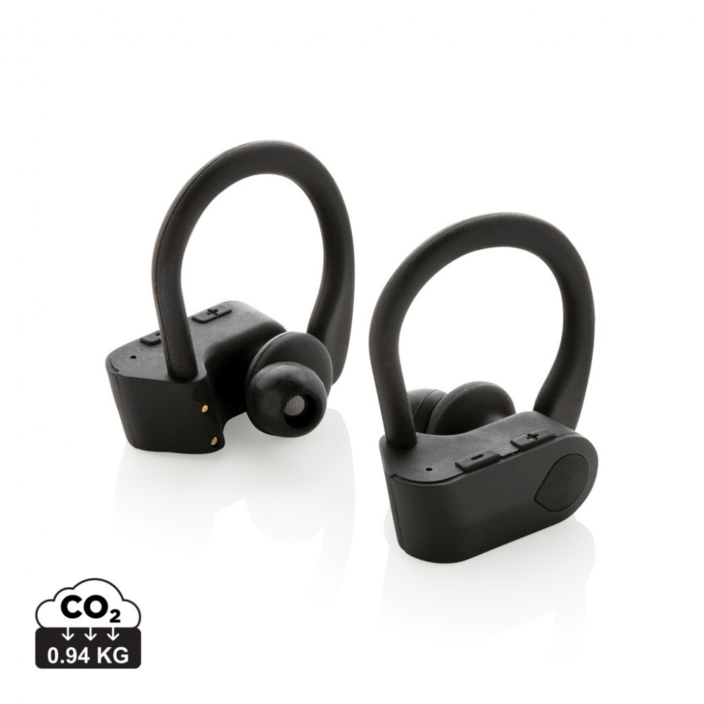 Logo trade promotional giveaways image of: TWS sport earbuds in charging case