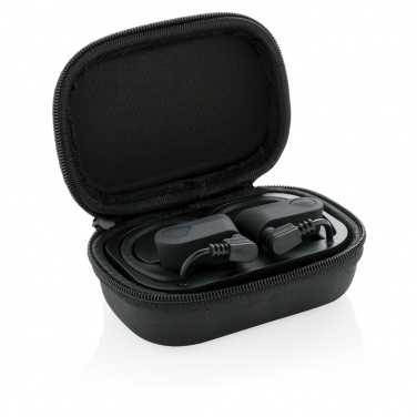 Logo trade corporate gifts image of: TWS sport earbuds in charging case