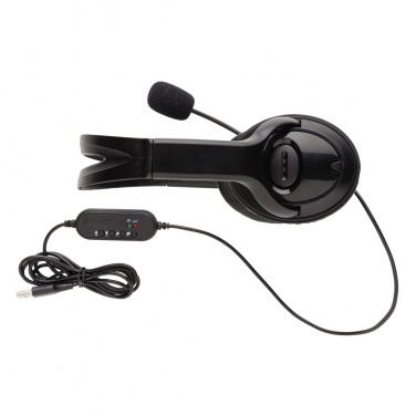 Logo trade promotional products image of: Over ear wired work headset