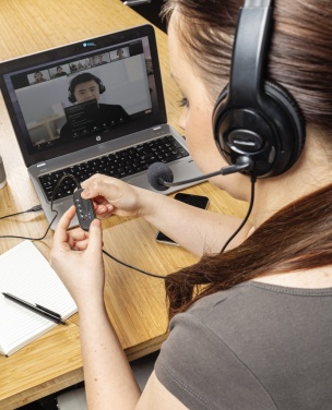 Logo trade promotional items picture of: Over ear wired work headset