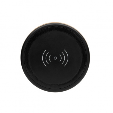 Logo trade promotional products picture of: Bamboo wireless charger speaker
