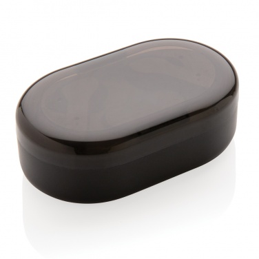 Logo trade promotional giveaway photo of: Light up logo TWS earbuds in charging case