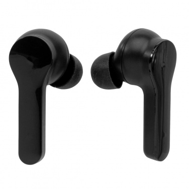 Logo trade promotional products image of: Light up logo TWS earbuds in charging case