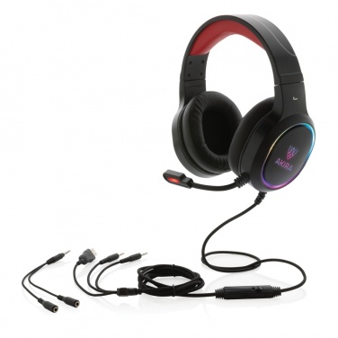 Logo trade advertising products image of: RGB gaming headset