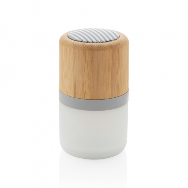 Logo trade promotional giveaways picture of: Bamboo colour changing 3W speaker light