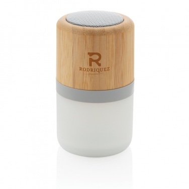 Logo trade advertising products picture of: Bamboo colour changing 3W speaker light