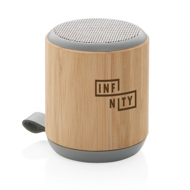 Logotrade promotional product image of: Bamboo and fabric 3W wireless speaker