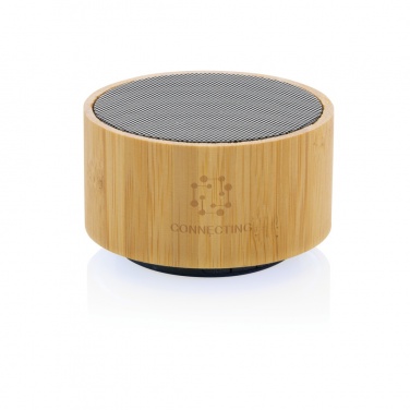 Logo trade advertising products image of: RCS recycled plastic and bamboo 3W wireless speaker