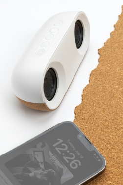 Logo trade promotional items image of: Oregon RCS recycled plastic and cork 10W speaker