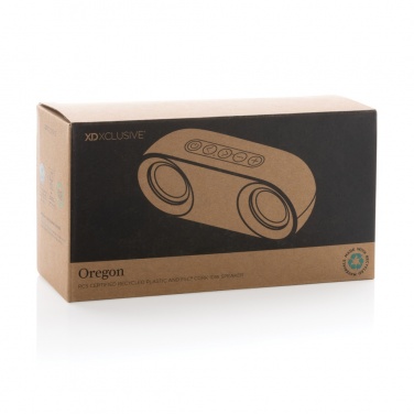 Logotrade promotional products photo of: Oregon RCS recycled plastic and cork 10W speaker