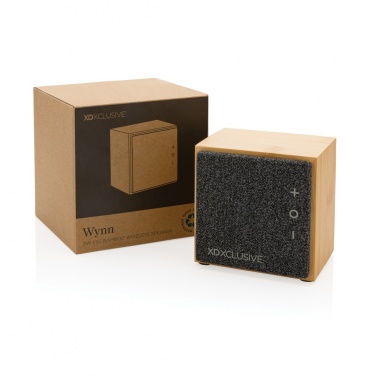 Logo trade corporate gift photo of: Wynn 5W bamboo wireless speaker