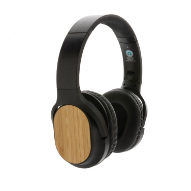 Logotrade promotional giveaway image of: RCS and bamboo Elite Foldable wireless headphone
