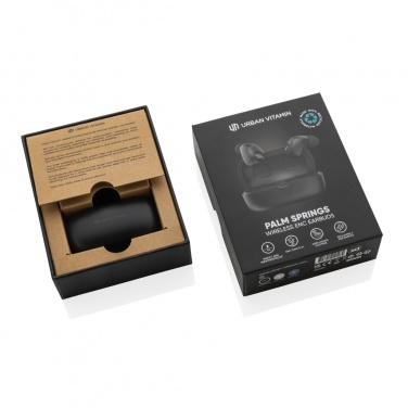 Logo trade business gifts image of: Urban Vitamin Palm Springs RCS rplastic ENC earbuds