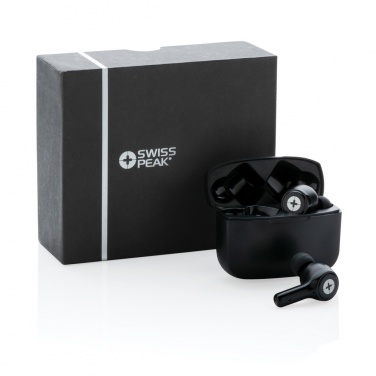 Logotrade promotional merchandise image of: RCS recycled plastic Swiss Peak ANC TWS earbuds