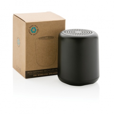 Logo trade business gift photo of: RCS certified recycled plastic 5W Wireless speaker