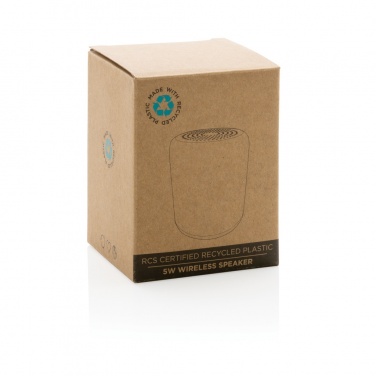 Logo trade promotional products picture of: RCS certified recycled plastic 5W Wireless speaker