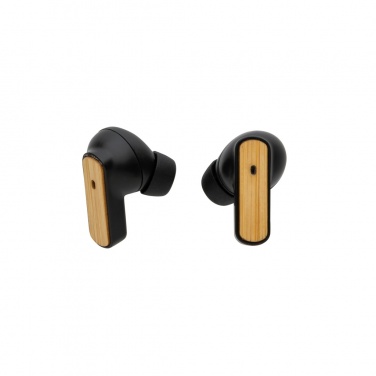 Logotrade corporate gifts photo of: RCS recycled plastic & bamboo TWS earbuds