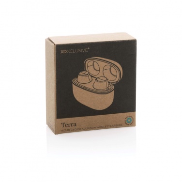 Logotrade promotional giveaway image of: Terra RCS recycled aluminium wireless earbuds