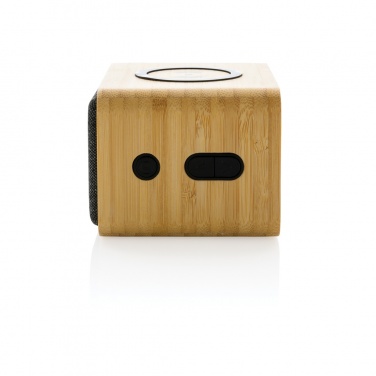 Logo trade promotional merchandise image of: RCS Rplastic 3W speaker with bamboo 5W wireless