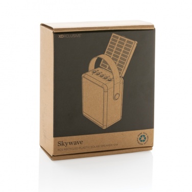 Logo trade promotional products picture of: Skywave RCS recycled plastic solar speaker 12W