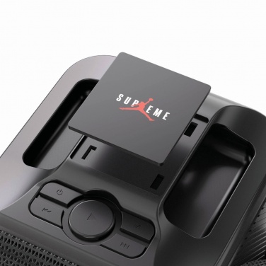 Logo trade advertising products image of: Singvibe RCS recycled plastic karaoke set with double mic