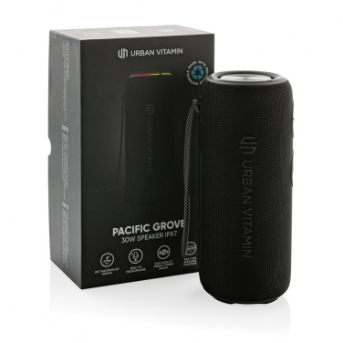 Logo trade promotional merchandise photo of: Urban Vitamin Pacific Grove RCS rplastic 30W speaker IPX7