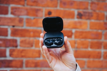 Logotrade promotional giveaway image of: Lakewood RCS recycled and repairable wireless earbuds
