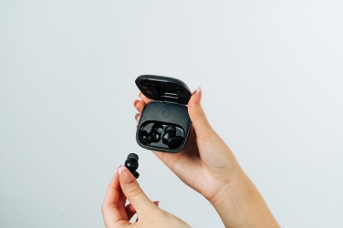 Logo trade business gifts image of: Lakewood RCS recycled and repairable wireless earbuds