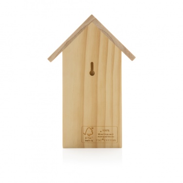 Logo trade corporate gifts image of: Wooden birdhouse