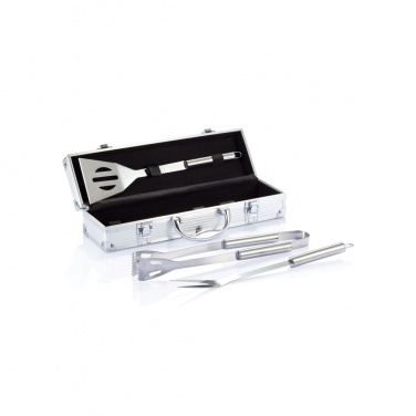 Logotrade promotional merchandise picture of: 3 pcs barbecue set in aluminium box