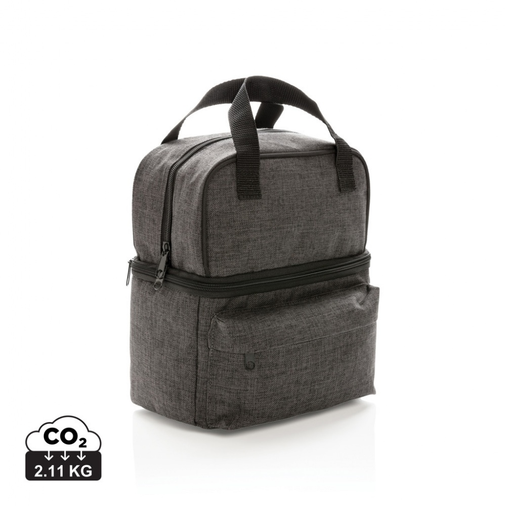 Logo trade promotional gifts image of: Cooler bag with 2 insulated compartments
