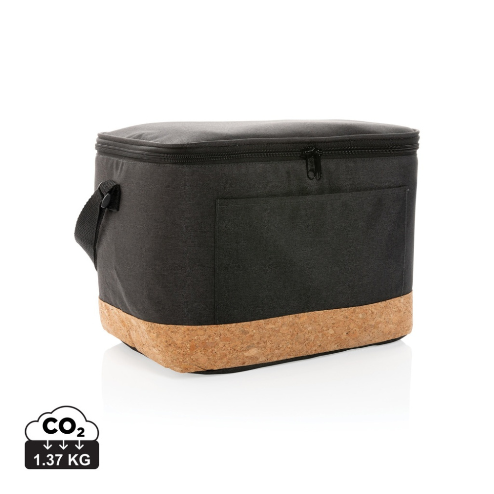 Logo trade promotional giveaways picture of: Impact AWARE™ XL RPET two tone cooler bag with cork detail