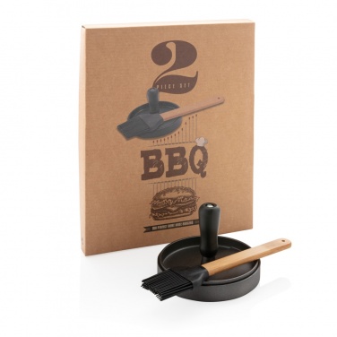 Logotrade promotional giveaway image of: BBQ set with hamburger press and brush