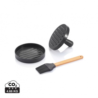 Logotrade promotional product image of: BBQ set with hamburger press and brush
